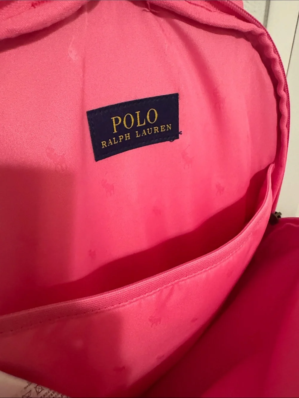 Polo by Ralph Lauren Pink Backpack with Bear Patch